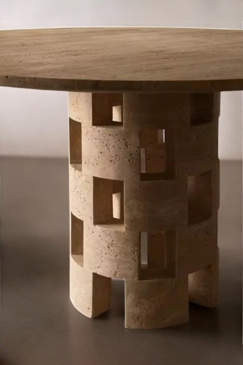 ALMA TABLE IN TRAVERTINE