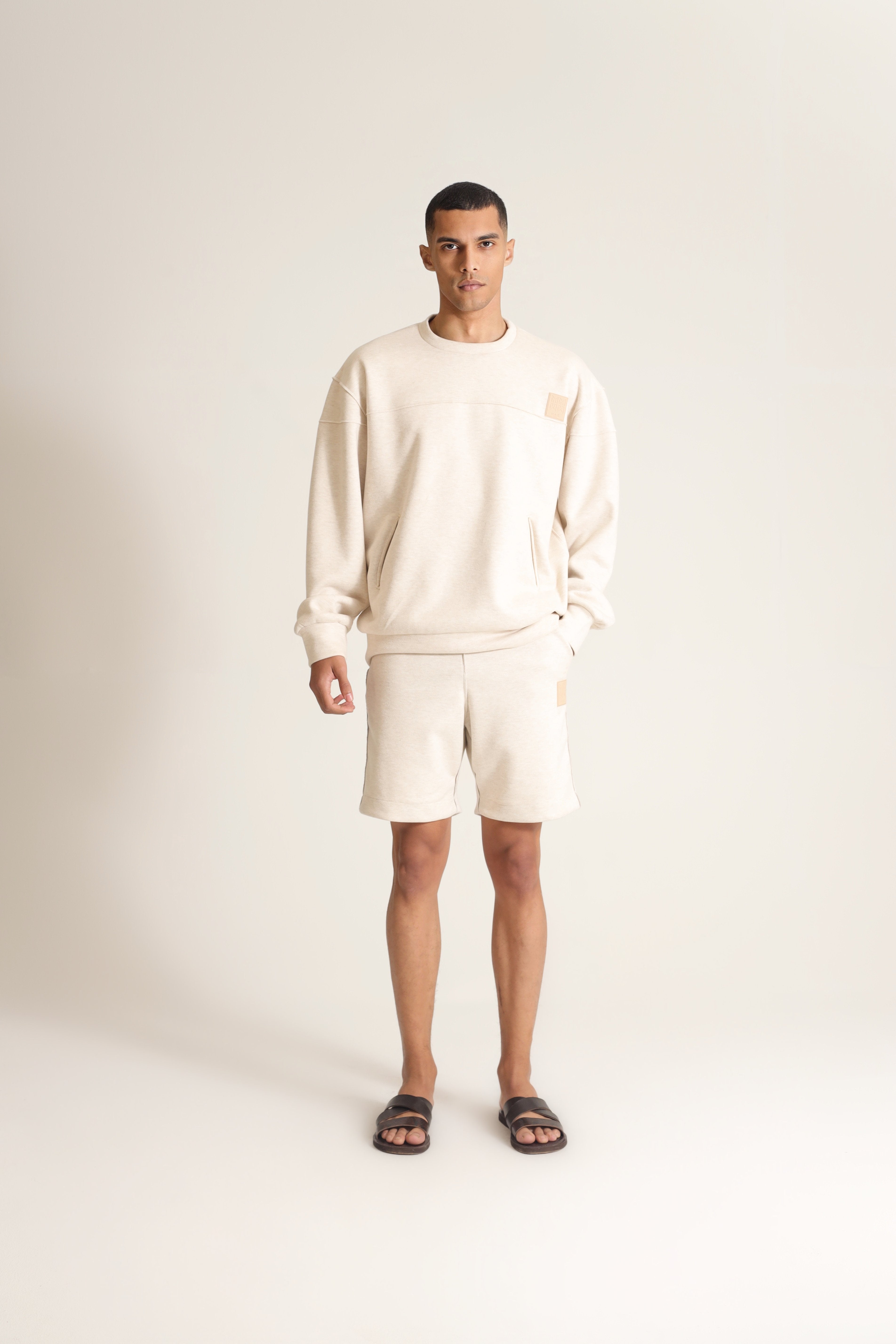 CREWNECK SWEATER MAË LOGO PATCH