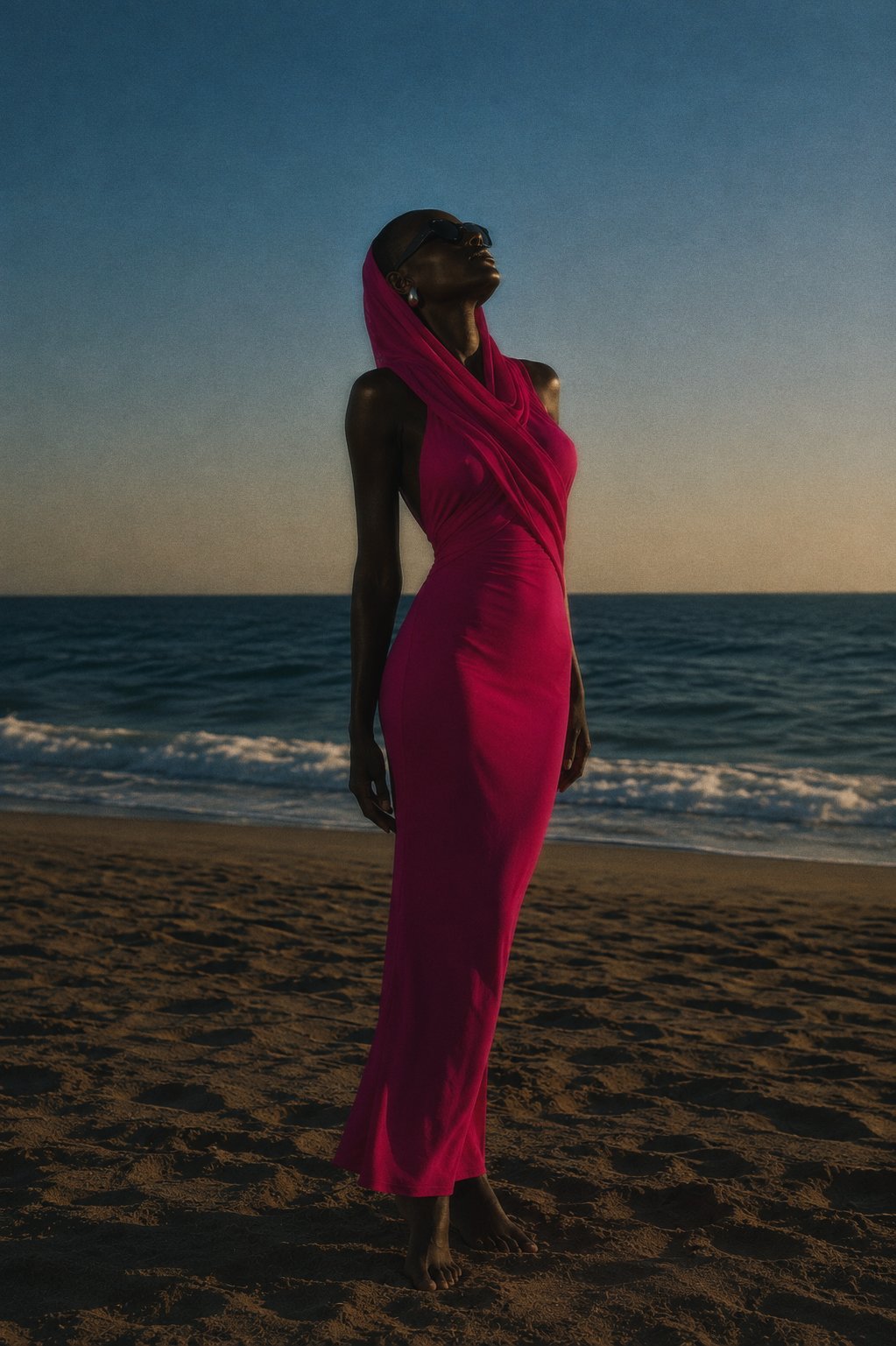 SLEEK DRESS IN FUSHIA