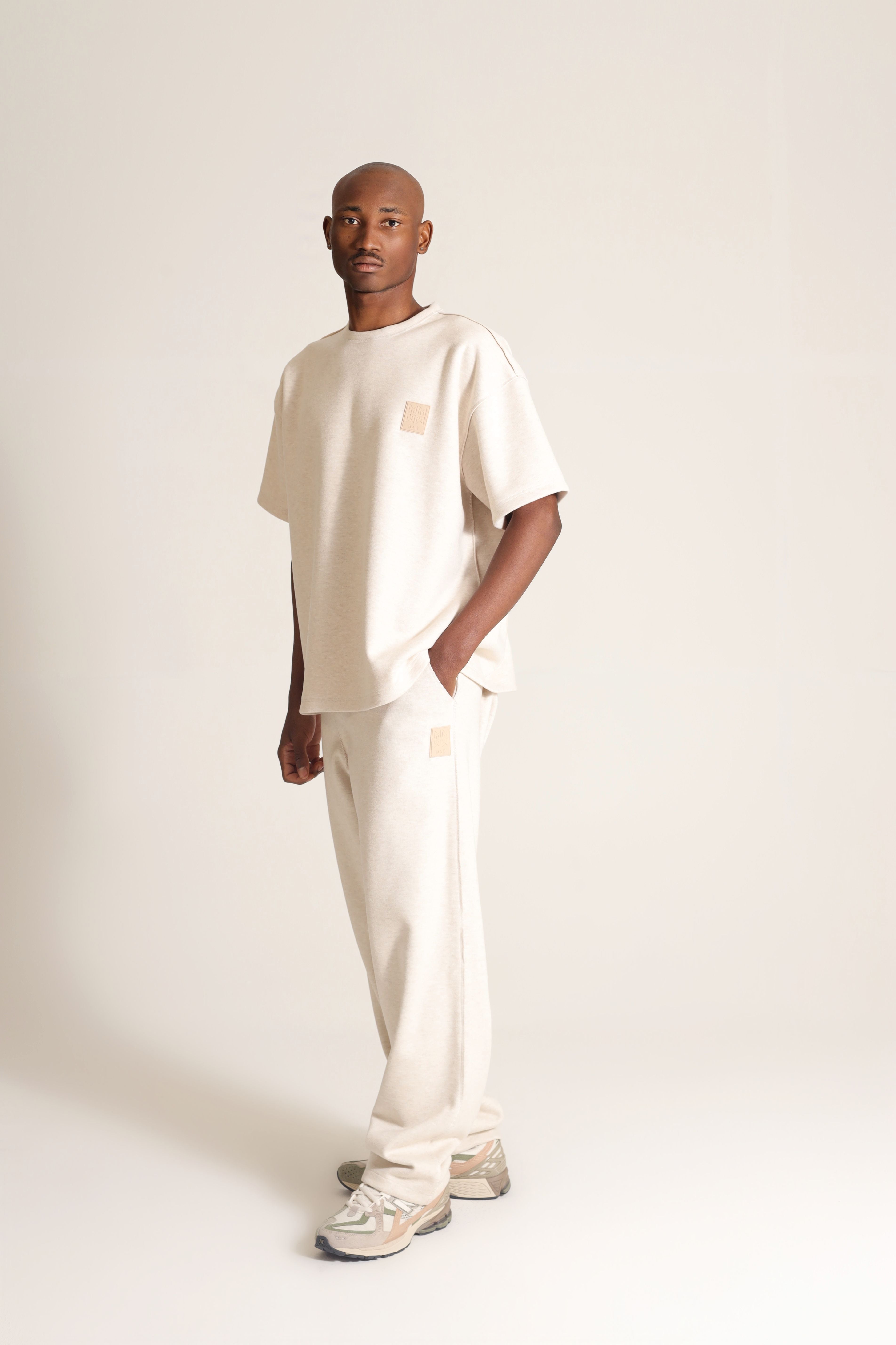 SWEATSHIRT LOGO PATCH IN BEIGE