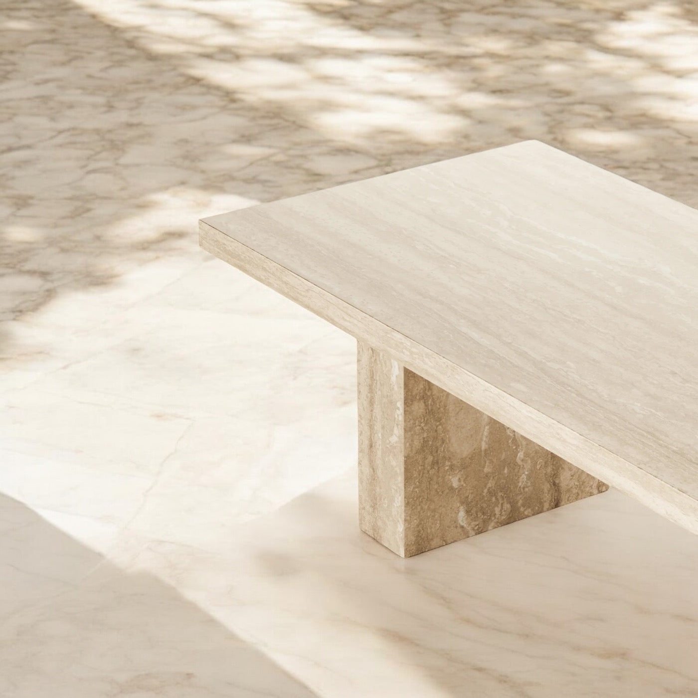SQUARA TABLE TRAVERTINE