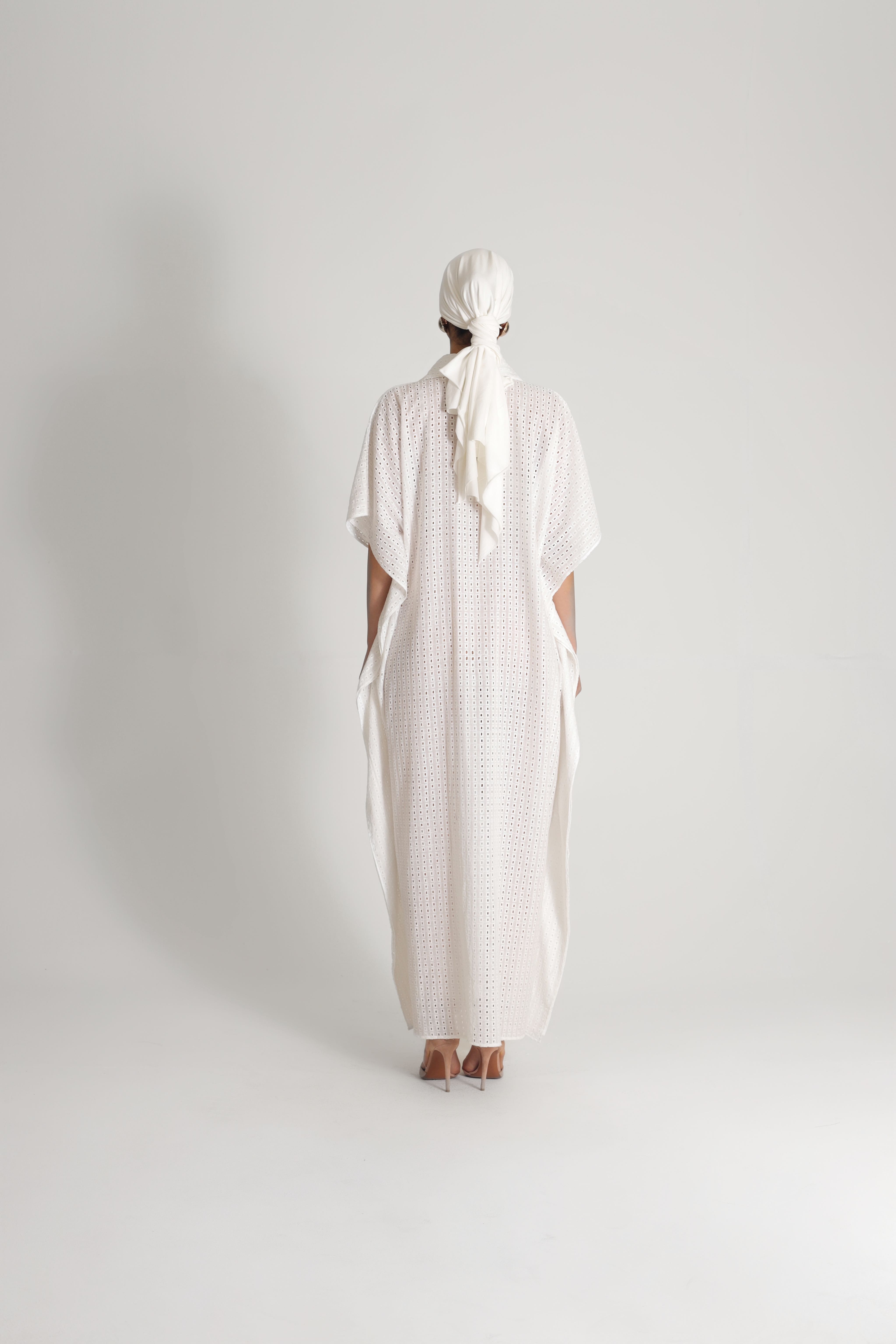 EMBROIDERED COTTON SHIRT DRESS