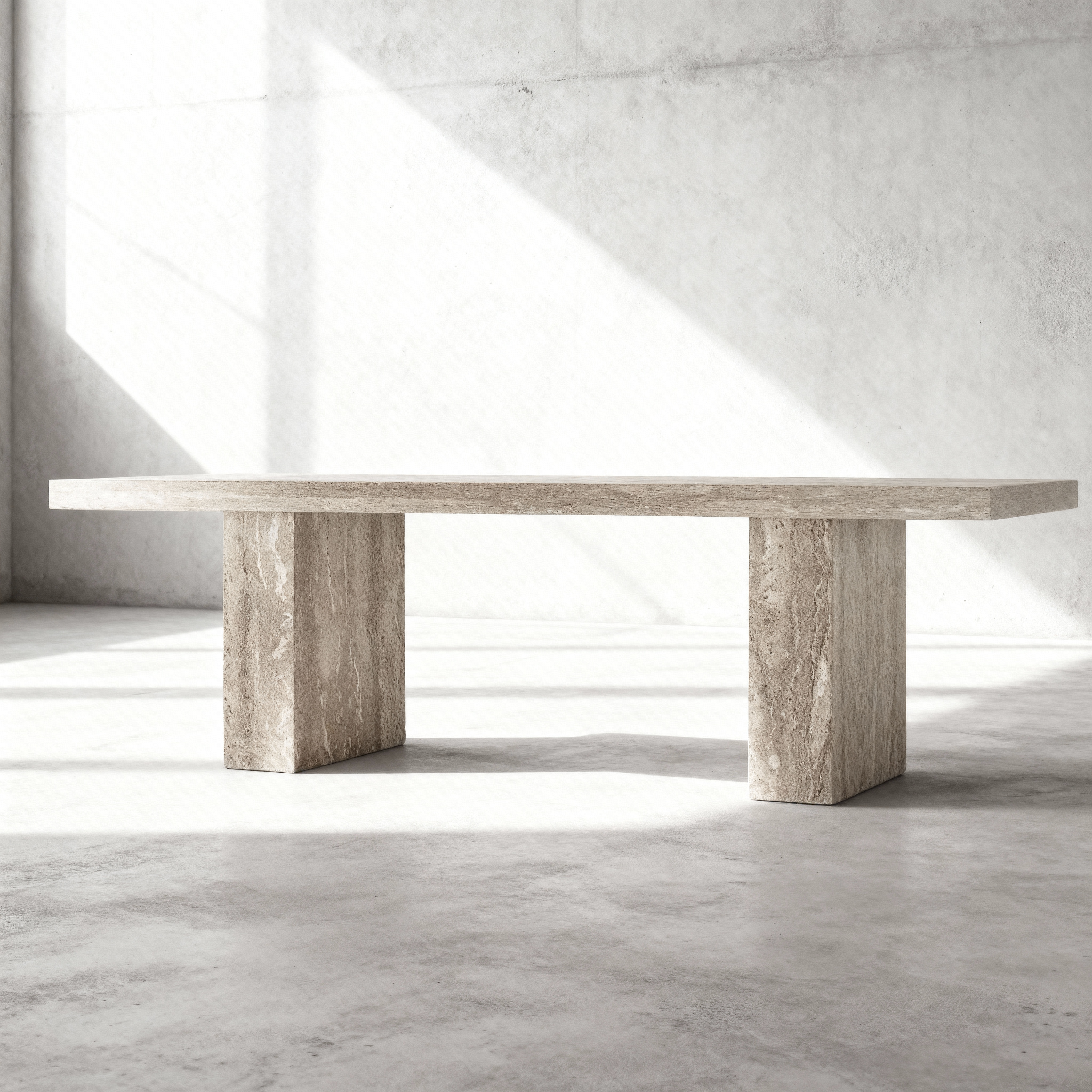 SQUARA TABLE TRAVERTINE
