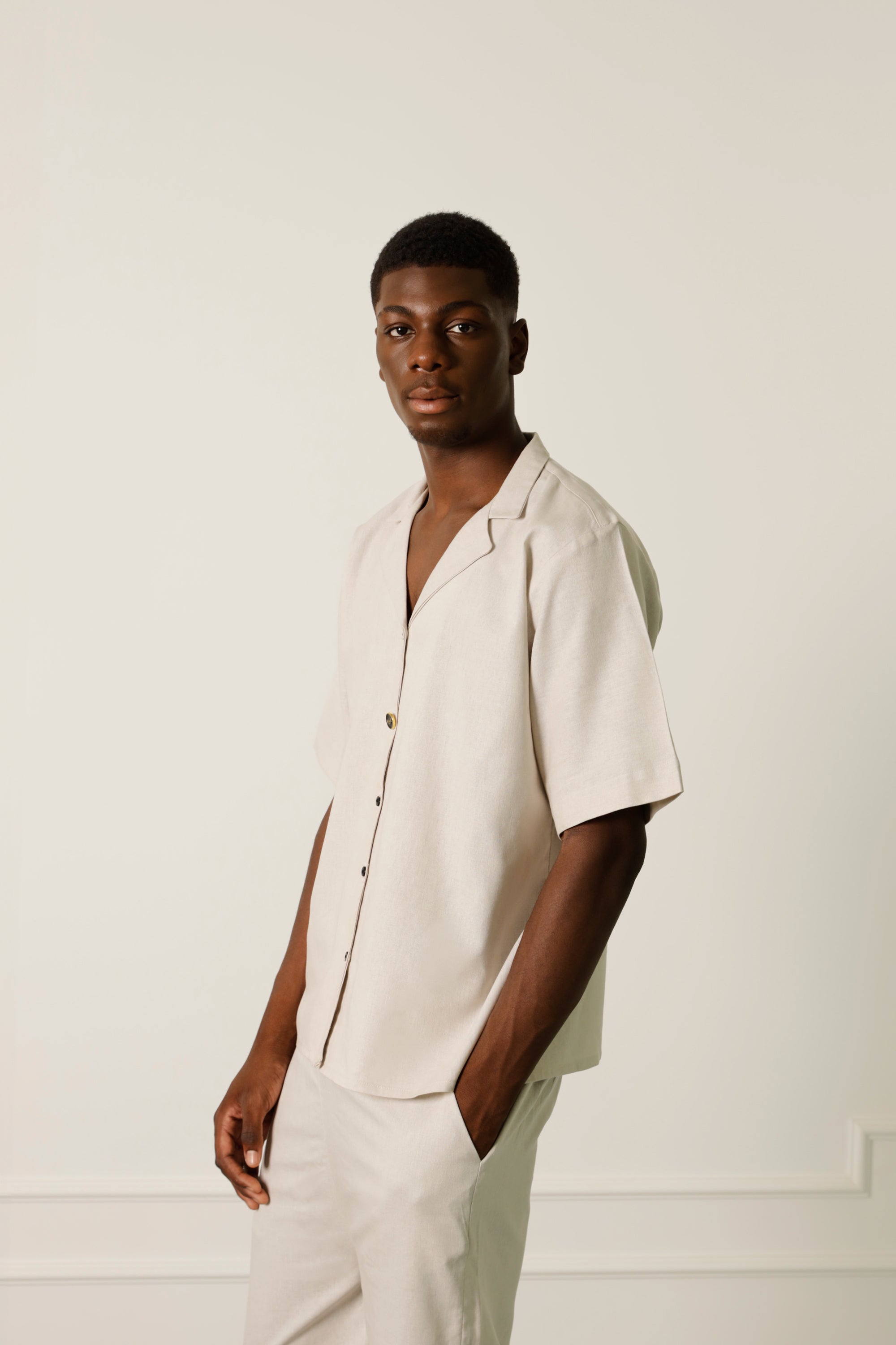 Pantalon crème en lin