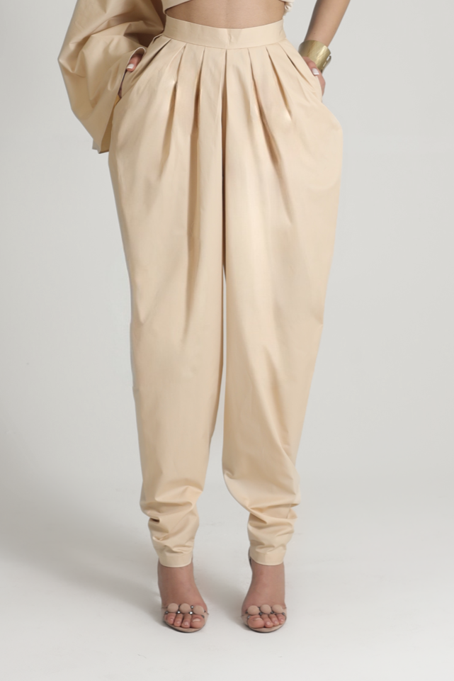 HIGH WAISTED PLEATED PANT