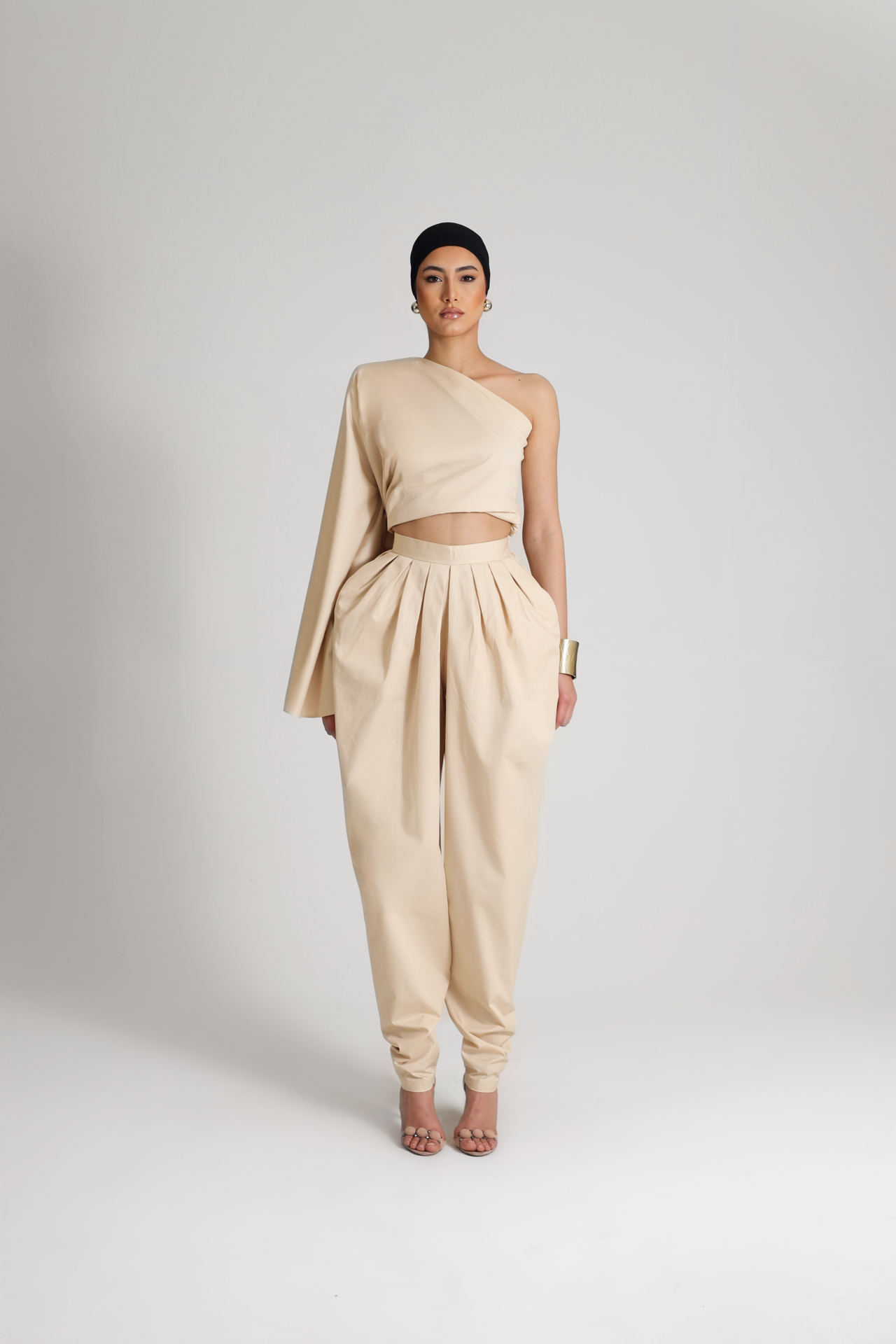 HIGH WAISTED PLEATED PANT