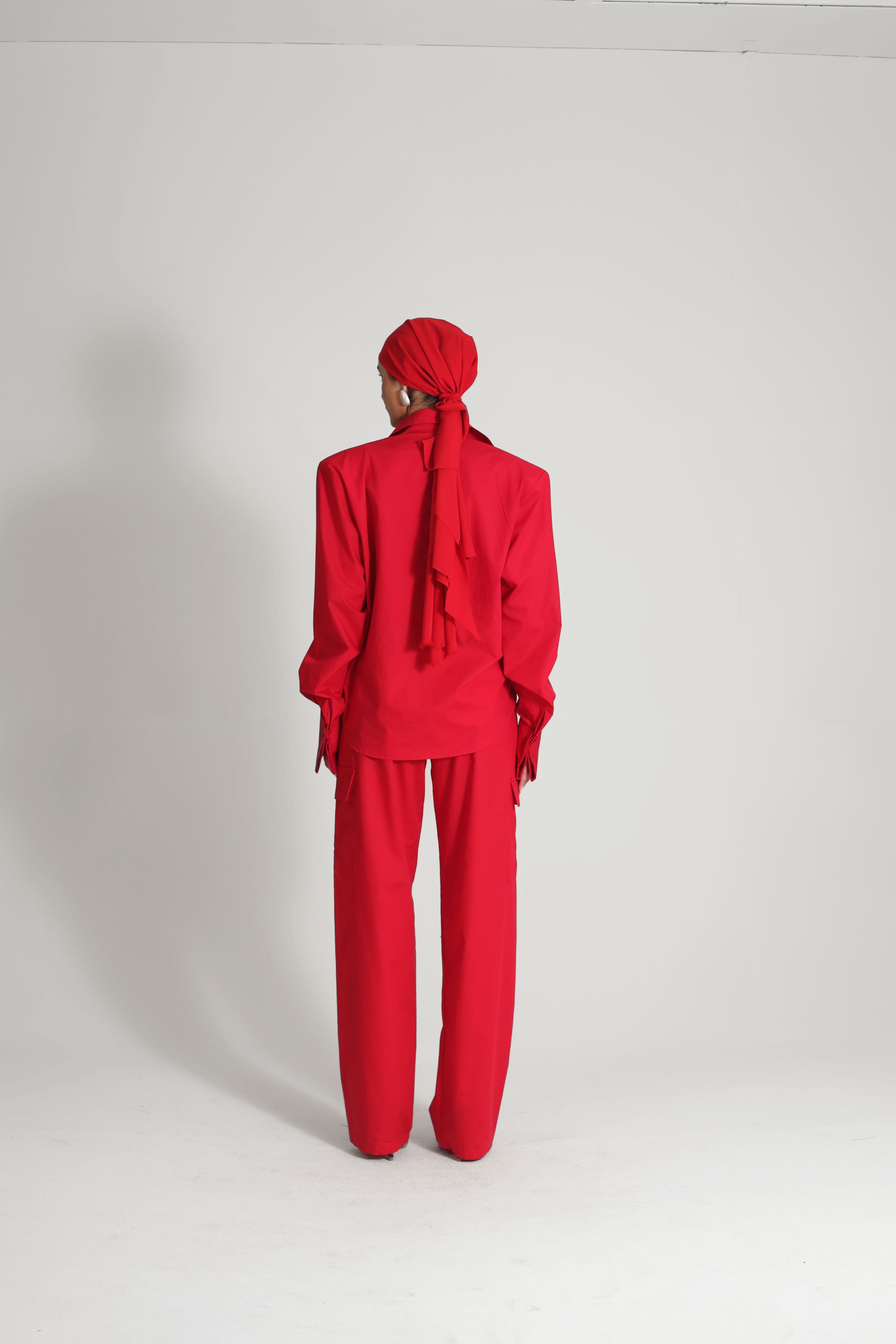 POPELINE SHIRT IN RED