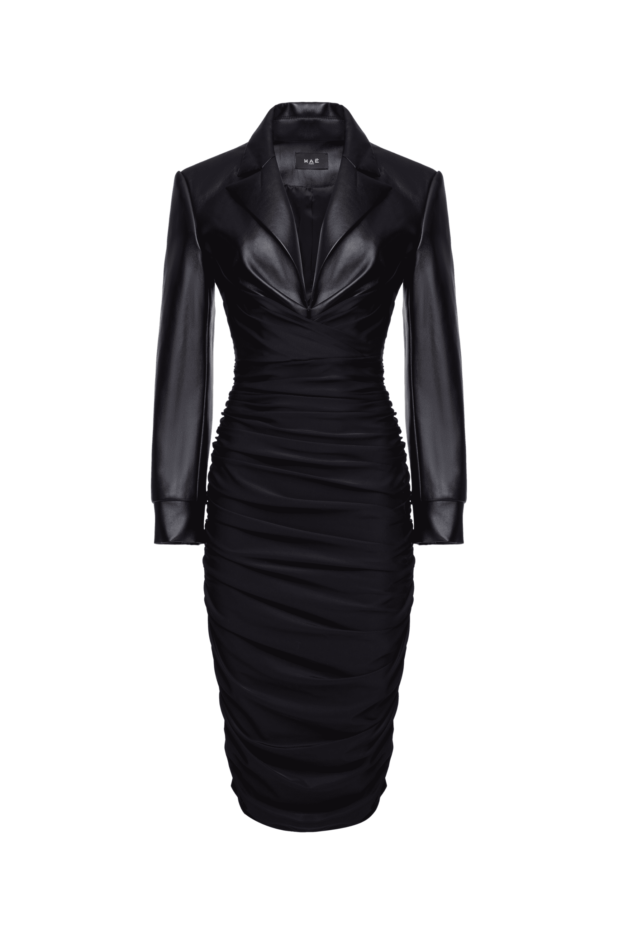 Robe Fatal noire en cuir vegan
