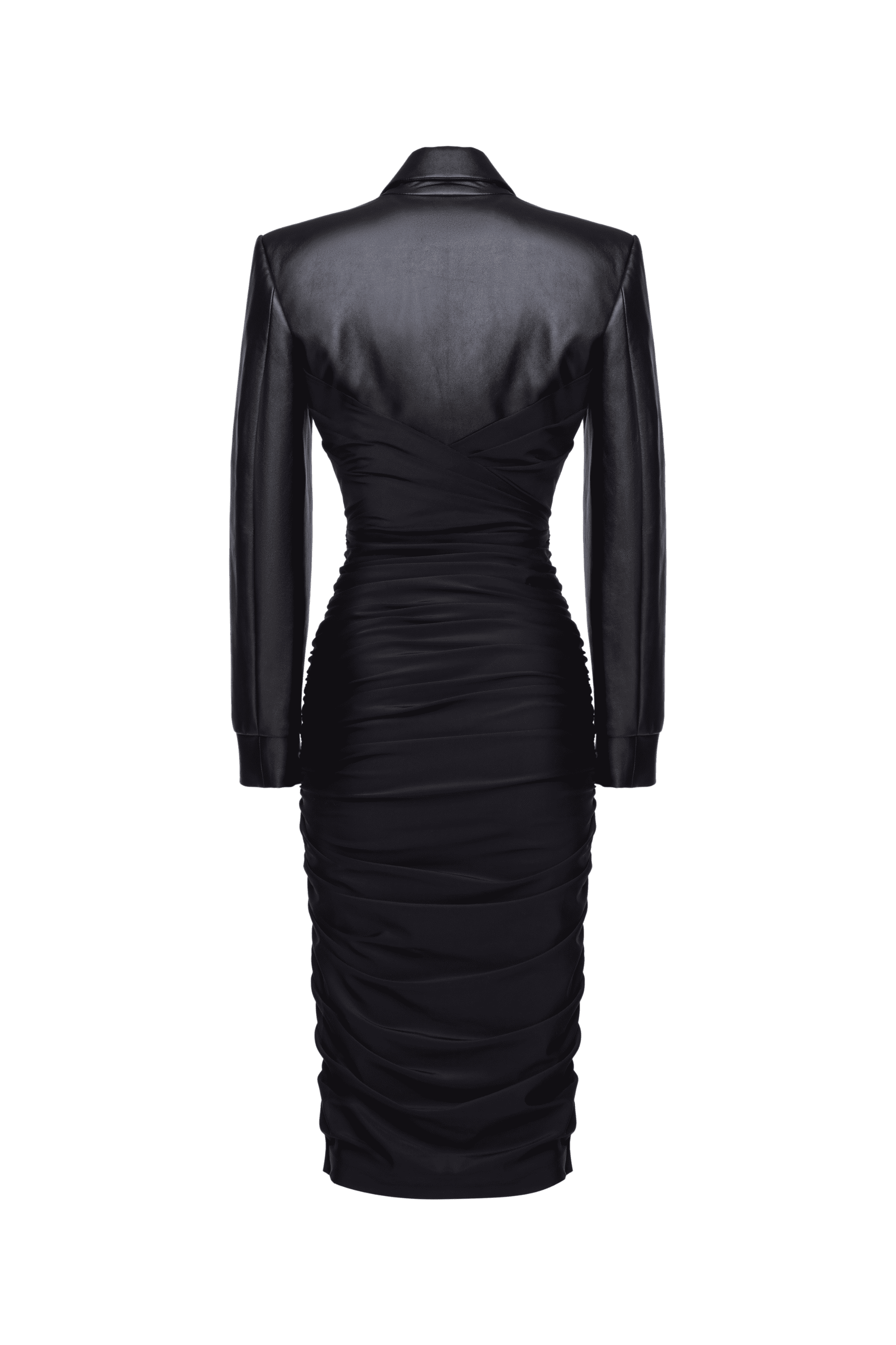 Robe Fatal noire en cuir vegan