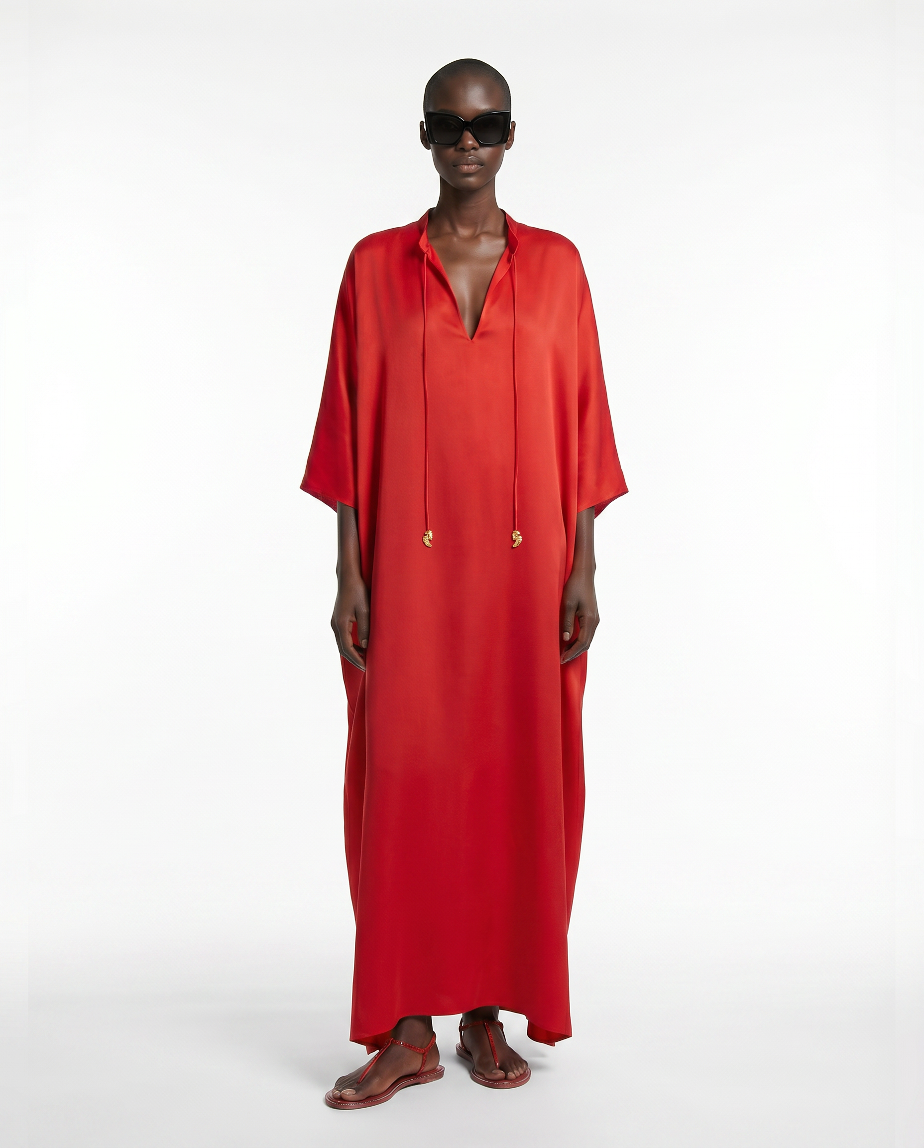 ROBE KAFTAN ROUGE