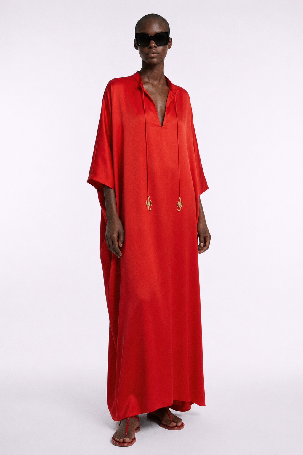 ROBE KAFTAN ROUGE