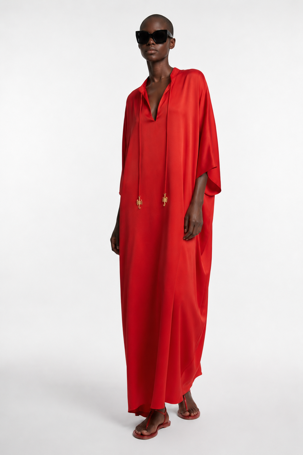 ROBE KAFTAN ROUGE