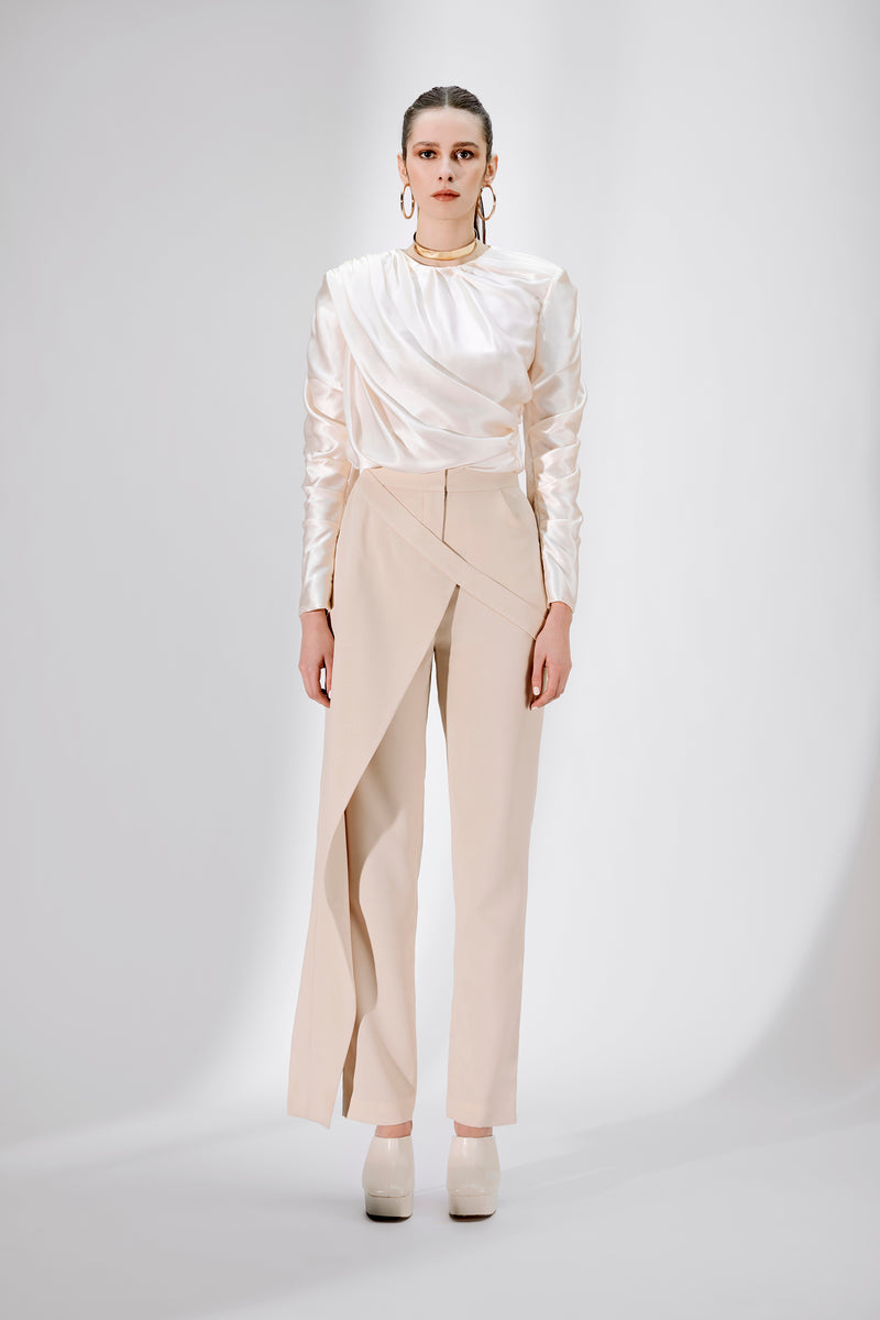 MAË PARIS Beige Redemption blouse