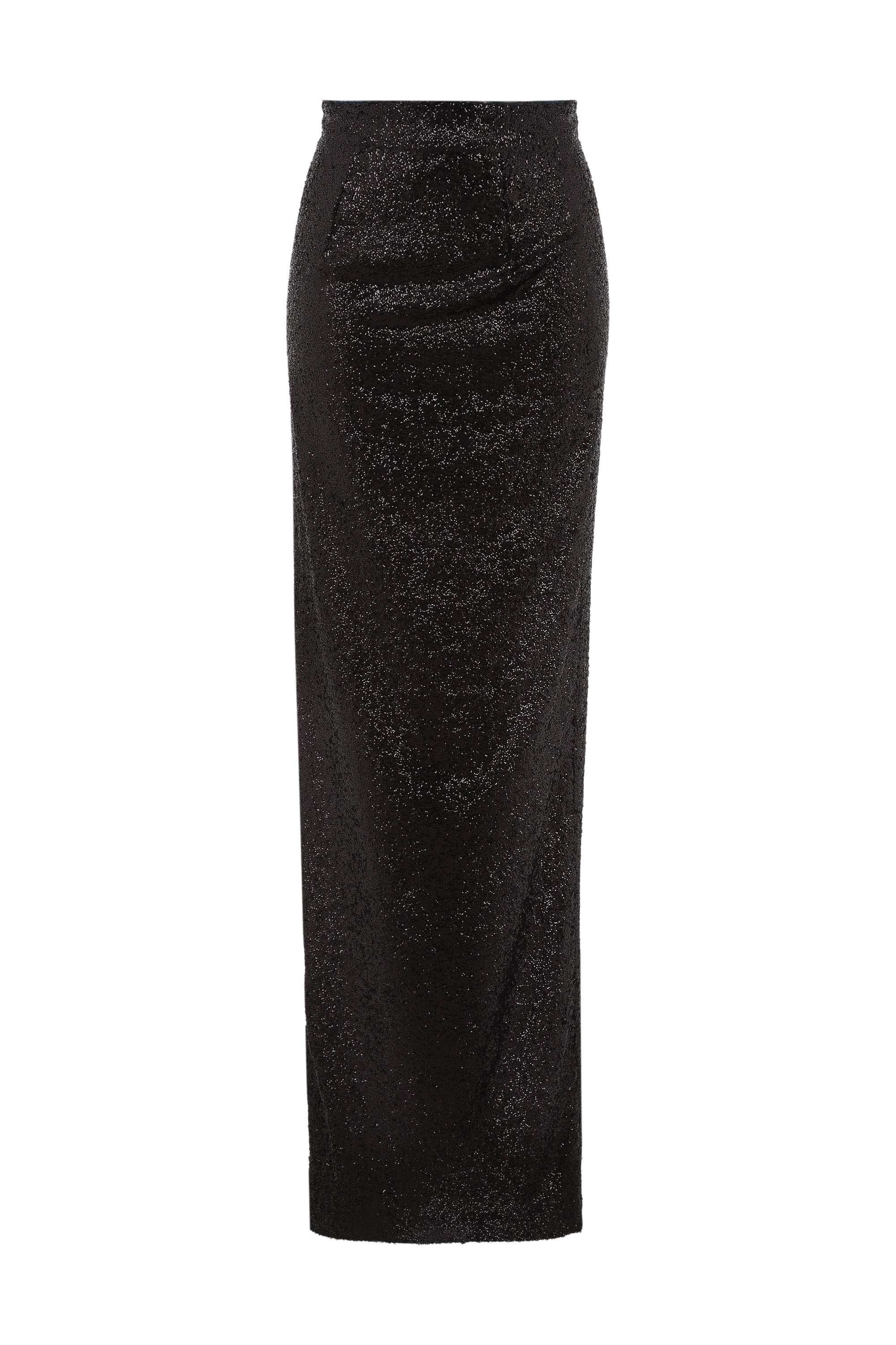 Long black sequins skirt