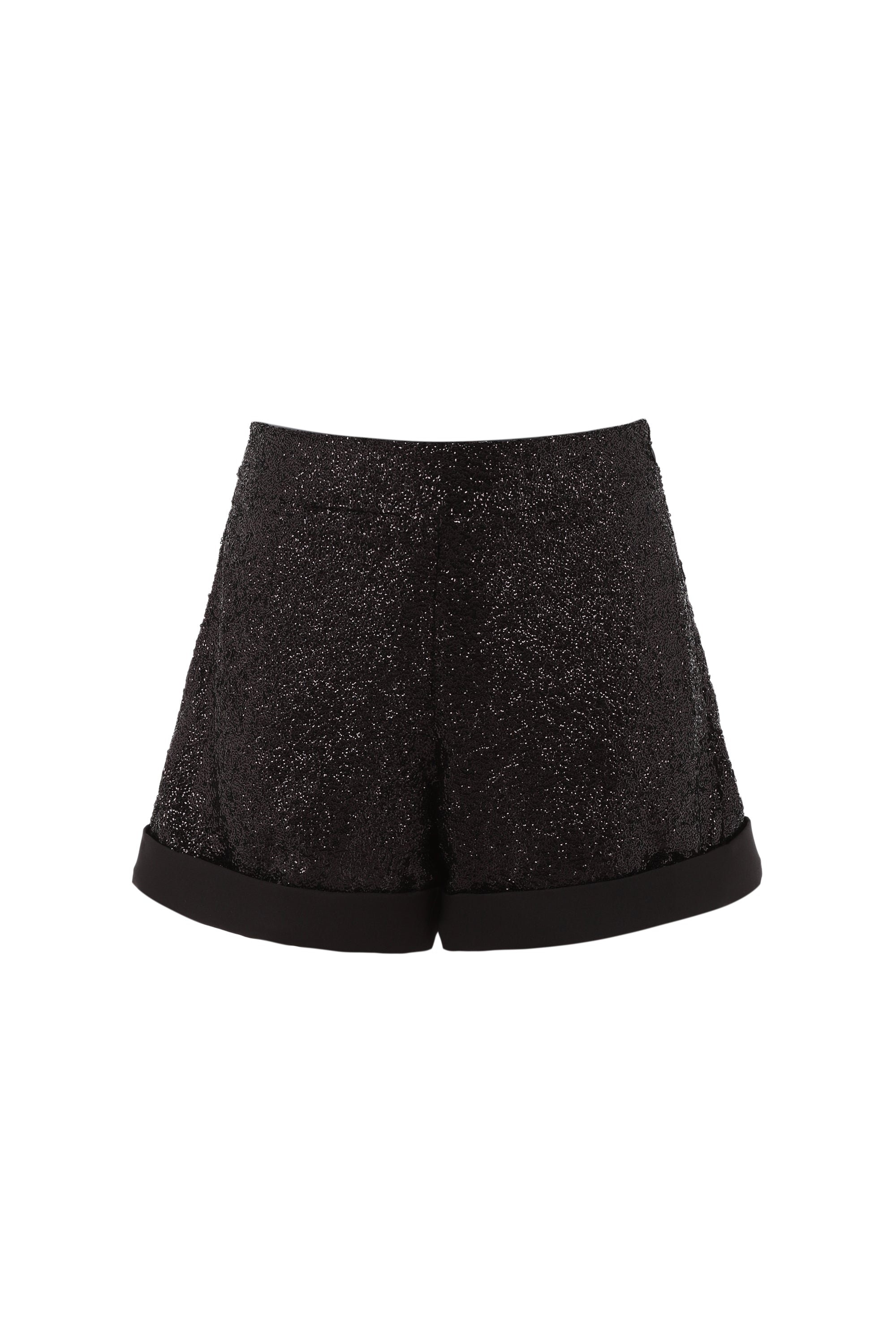 Black shorts with sequins