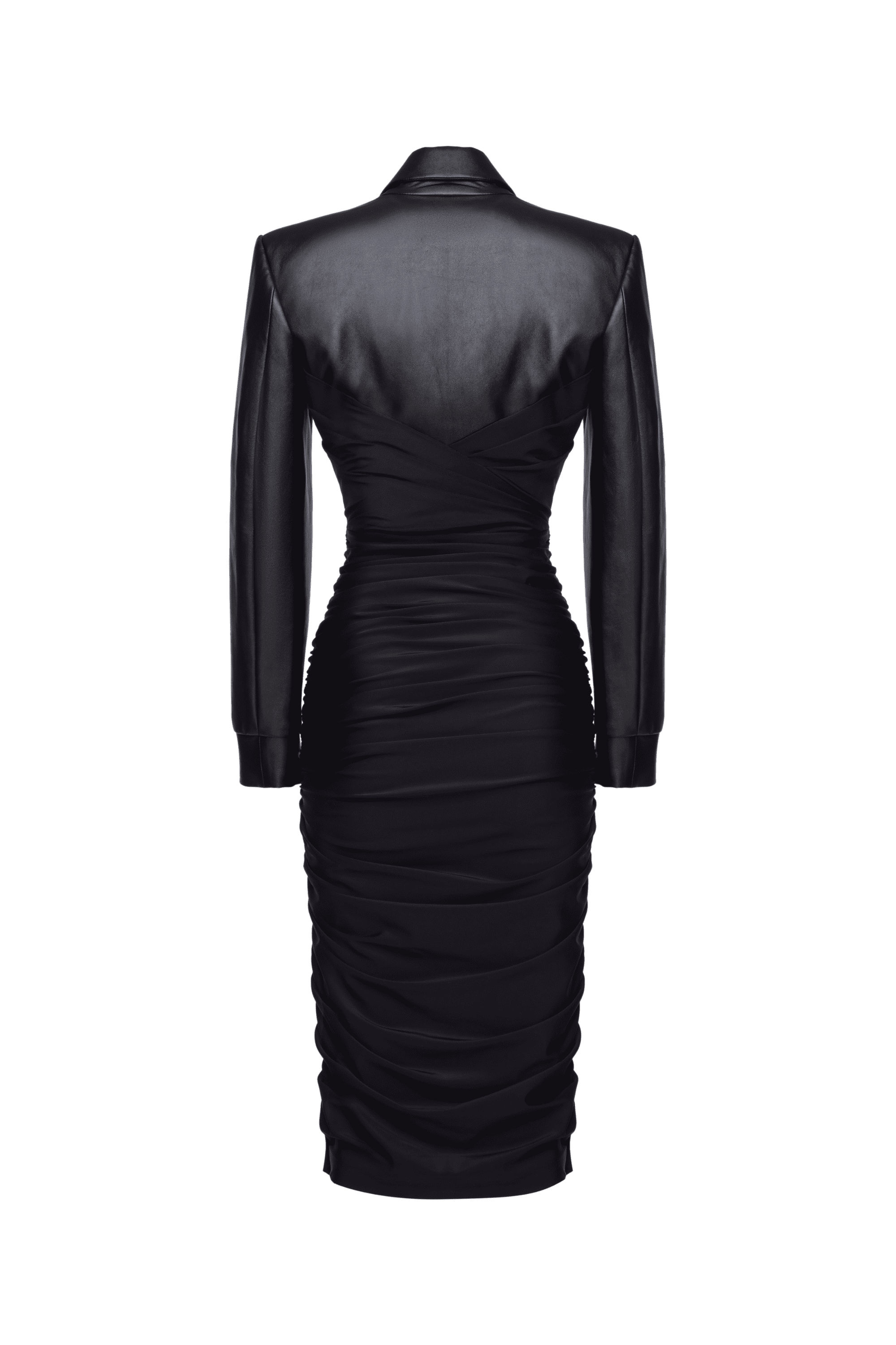 Black vegan leather Fatal dress